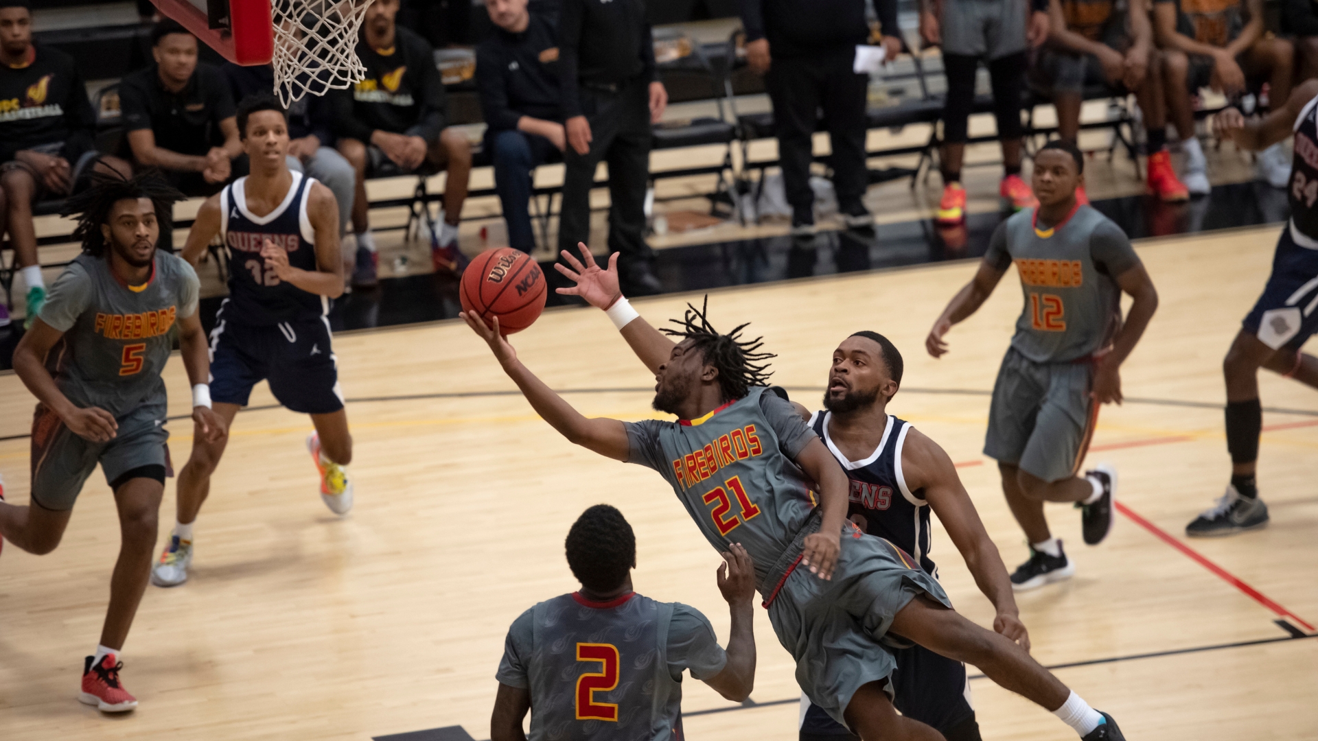 Aiken shot at 80% from the field to lead the Firebirds with 21 points.