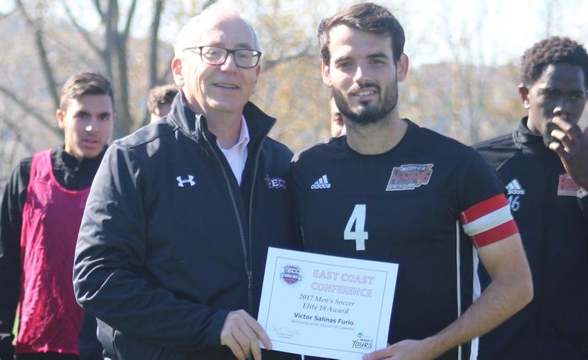 Salinas Furio is a two-time All-ECC selection and finished his undergraduate degree with a 3.93 GPA.