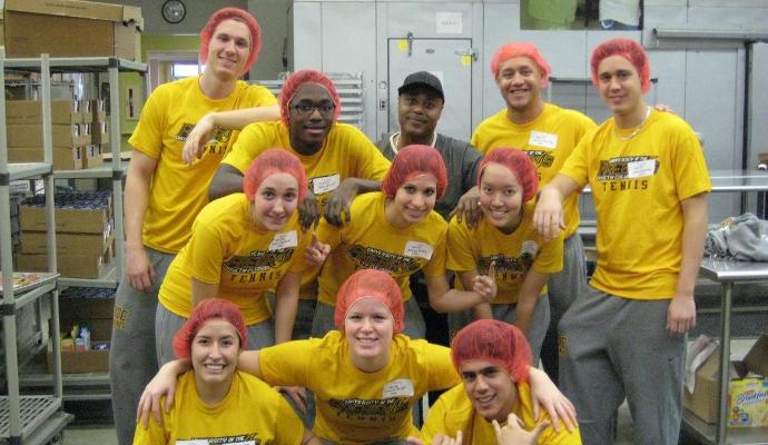 Men's and Women's Tennis Partner With Food & Friends