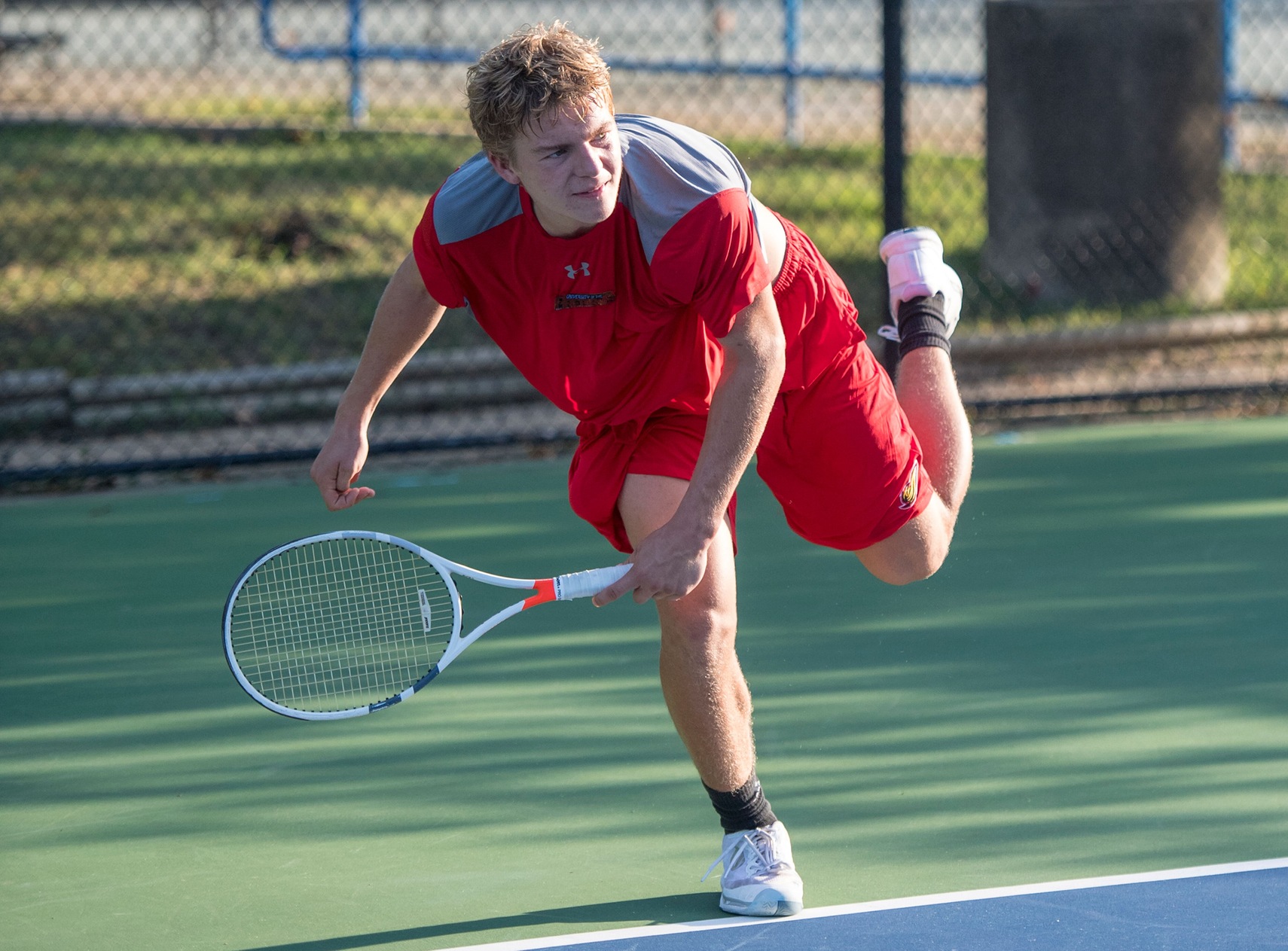 Bahdanovich won both his doubles and singles match.