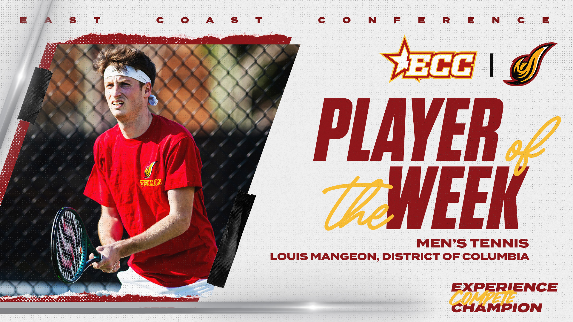 Louis Mangeon Earns Third ECC Player of the Week Honors