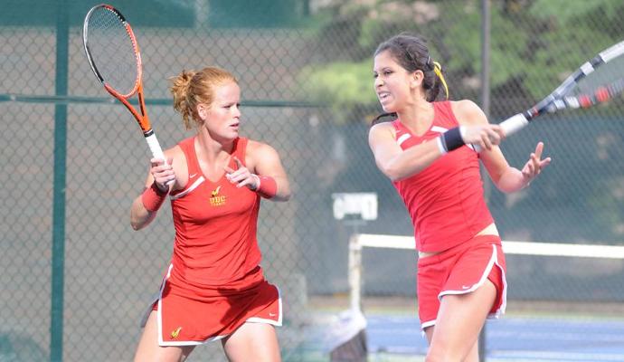 Maxime Duijst (left) was named 2nd Team All-ECC for a third straight year while Jessica Nunez (right) earned First Team All-ECC for a fourth straight year.