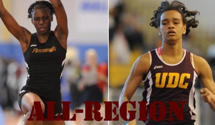 Junior Shauna-Kay Creary (left) and freshman Simone Grant (right) were both named All-East Region.