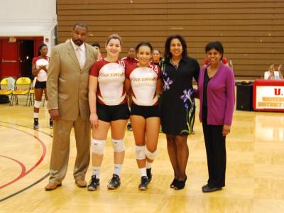 The University of the District of Columbia Women&rsquo;s Volleyball Team Disposes of Local Rival Bowie State on Senior Night in Three Sets