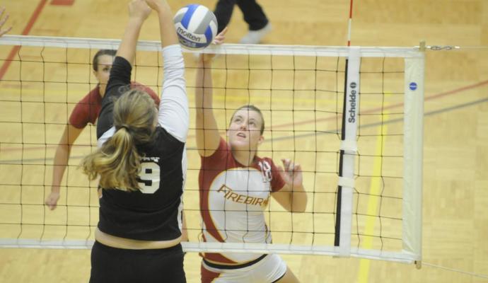 Freshman Jazmin Rogers had a team-high 12 kills to go with 18 digs and two service aces.