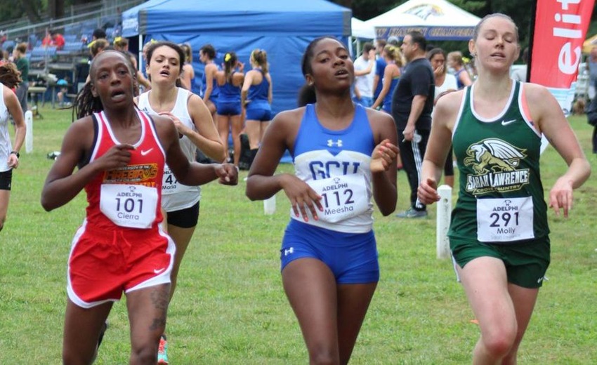 Roberts (left) was the top finisher for UDC with a time of 23:10.30.
